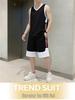 Men's 2026 Summer Sleeveless Ice Silk Basketball Training Vest and Shorts Set - Quick Dry and Loose Fit