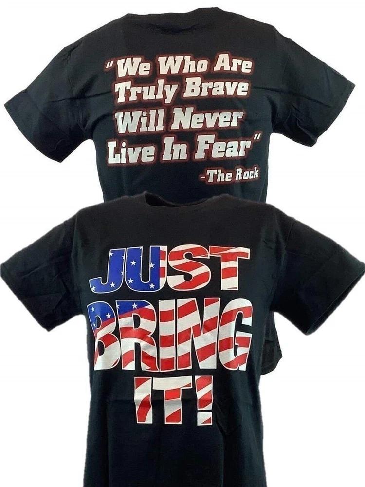 The Rock Just Bring It Never Live In Fear Tribute Unisexs Black Tshirt M