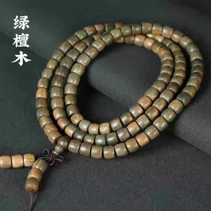 Argentina old material submerged green sandalwood bracelet sandalwood wooden cultural toy bracelet men's and women's jewelry buddhist beads