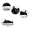 Charming Custom Cat Monogram Door Hanger, Metal Pet Sign, Spring Summer Decor, Mothers Day Gift