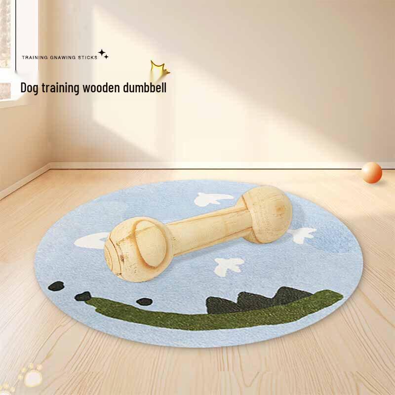 Solid Wood Bone-Shaped Training Dumbbell