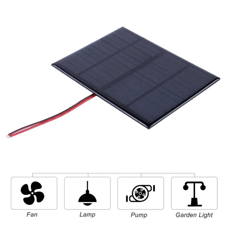 Mini Solar Panel 3W 12V Small Cell Module Polysilicon Board Portable Outdoor DIY Solar Charger 115x85mm for 9-12V Battery/Mobile