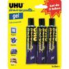 UHU LOT De 3 Tubes GEL UNIVERSELLE 35ml