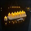 4/6/12Pcs LED Flameless Tea Light Candles USB Rechargeable Battery Operated Fake Candles For Wedding Valentine Home Party Decor