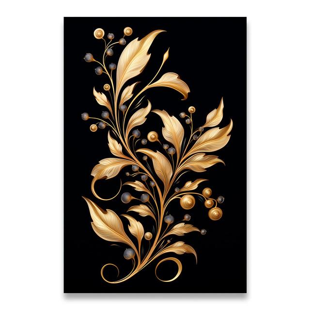 1pcs Canvas Painting Dark Golden Flower Wheat Canvas Painting Decorative Paintings Wall Decor Art Mural Wall Decoration for Home No Frame