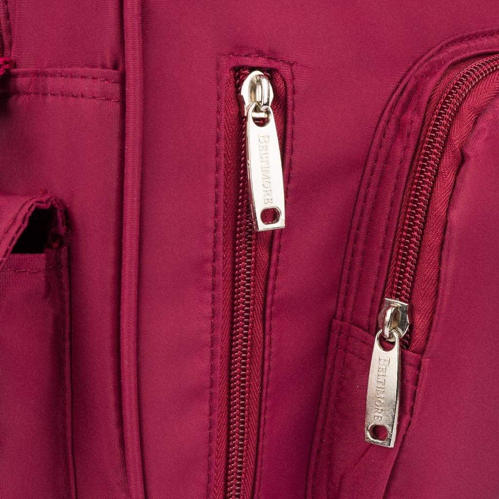 Torebka damska lekka duża A4 modna torba shopperka bordowa na ramię Beltimore J32