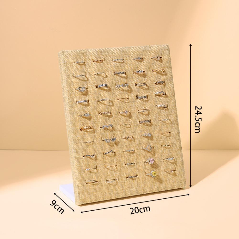 New Portable Ring Display Plate Plastic Flannel Rings Storage Rack Ear Studs Holder Jewelry Display
