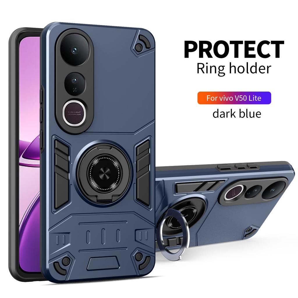 NEW Armor Shockproof Phone Case For VIVO V50 Lite V50E V50Lite 5G Soft TPU Frame Hard Plastic Protective Back Cover