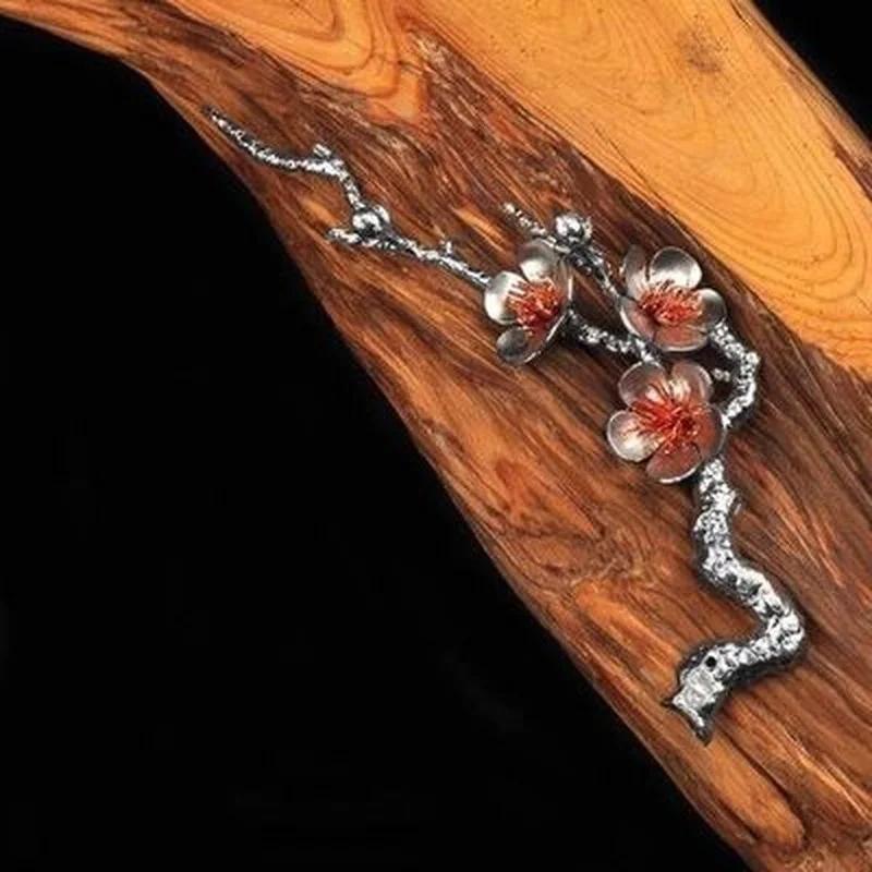 

Handmade Iron Censer Plum Blossom Stick Incense Holder Censer Desk Tea House Decoration Gift Home Decoration