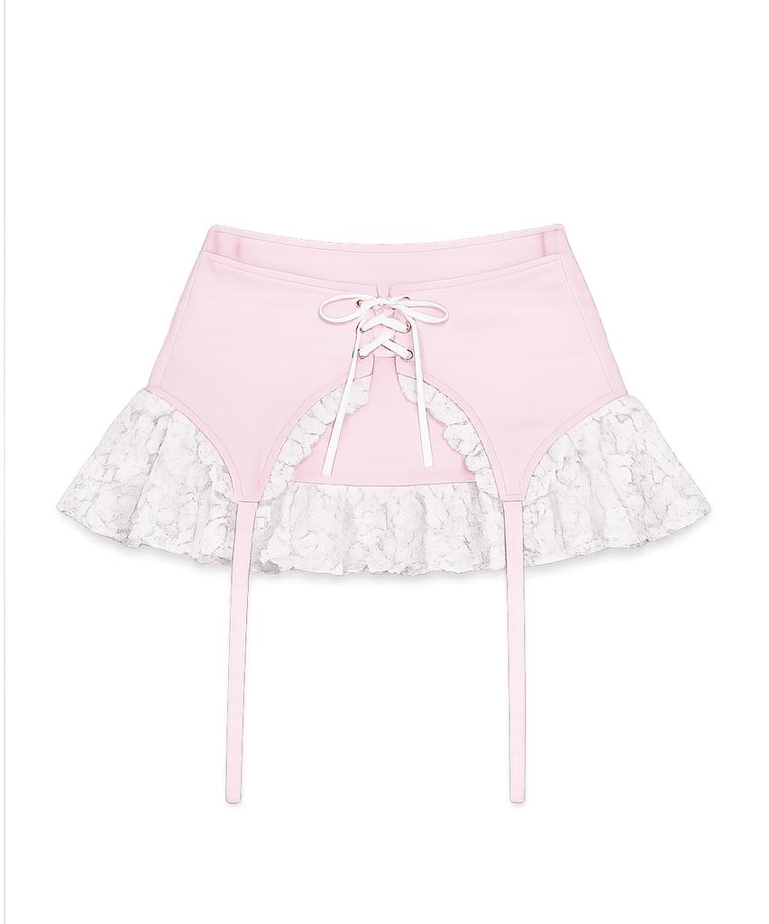 Deulailojeu Cosette Lace Skirt (Pink)