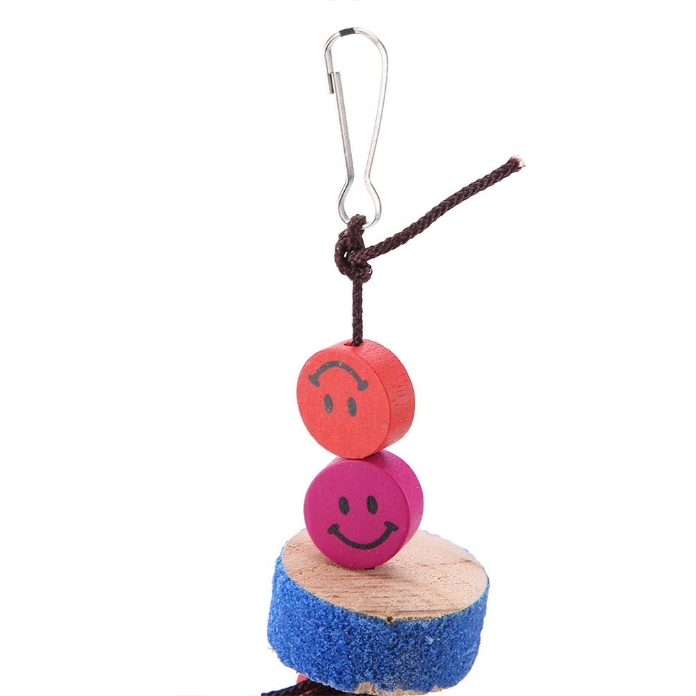 Vogel Kauspielzeug Papageien Käfig Beißspielzeug Haustier Vogel Kauen Hängespielzeug Holzklotz Vogelspielzeug