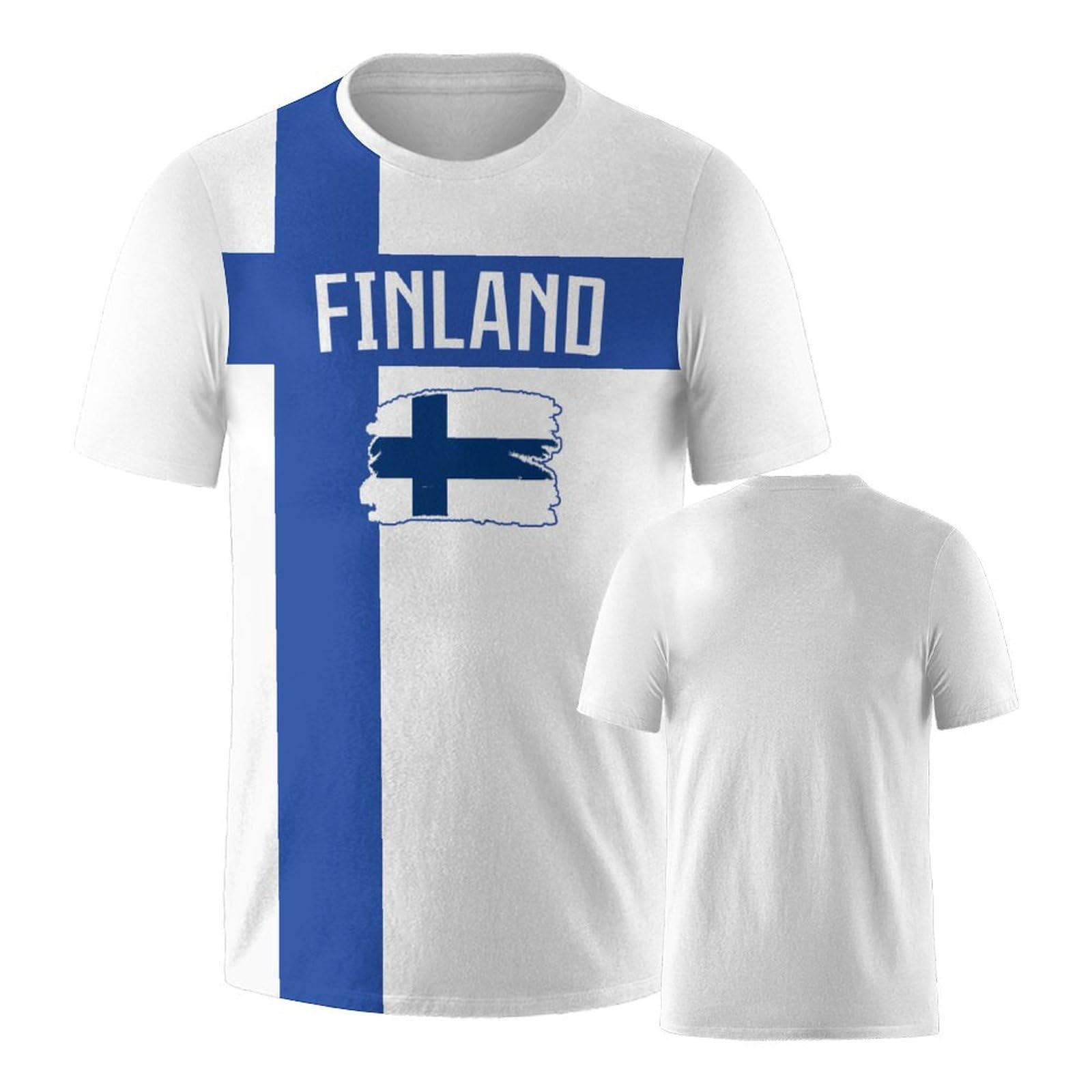 Men and Women Flag Print Short Sleeve T-Shirt, Soft Casual Tee XXXXL