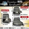 RiNan. Daihatsu Hijet Side Mirror, Door Mirror, Cover, S500, S500P, S510P, S500U, S500J, Plating, Left and Right Set, Outside