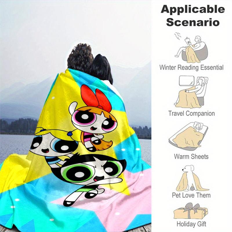 1pcPowerpuff Blanket - Soft and Comfortable for All Seasons - Perfect G