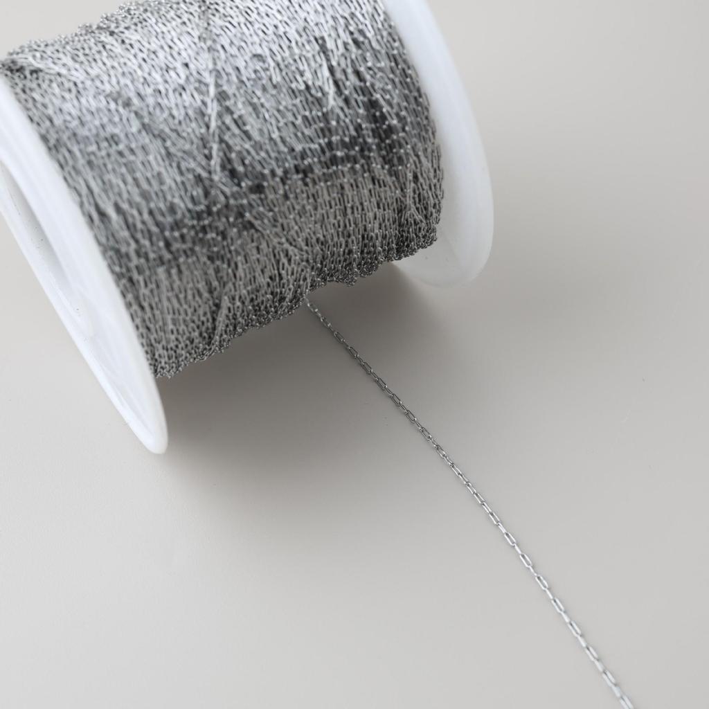 0.8mm Ultra-Fine Titanium Steel Cross Chain for DIY Beading - Color Retention Stainless Steel Accessory