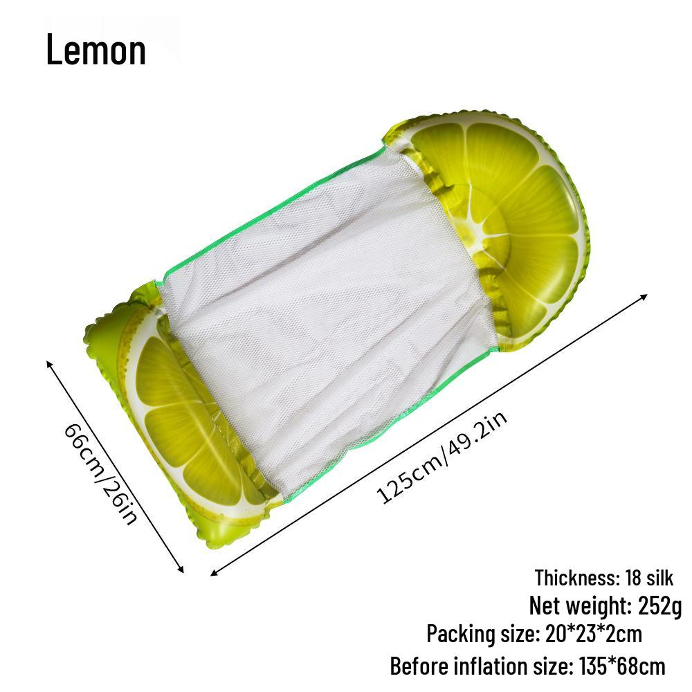 Foldable Striped Pool Hammock: New Style Inflatable Float & Mesh Recliner