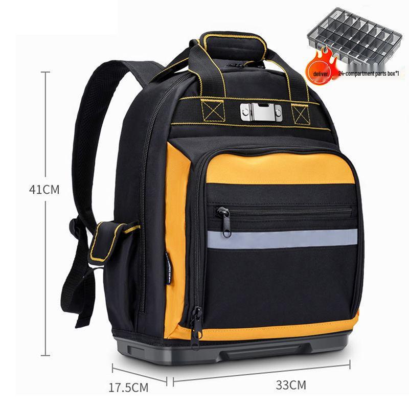 Multifunctional Canvas Tool Backpack for Electricians and Woodworkers