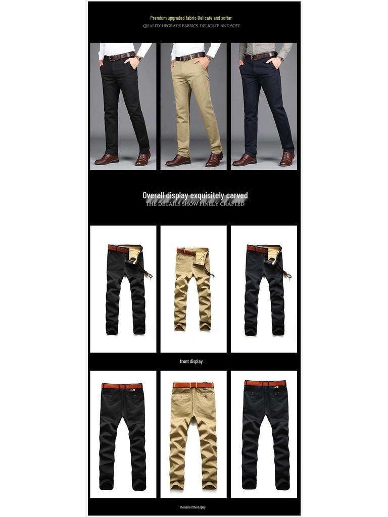 Men's Plus Size Casual Autumn/Winter Slim Fit Trousers