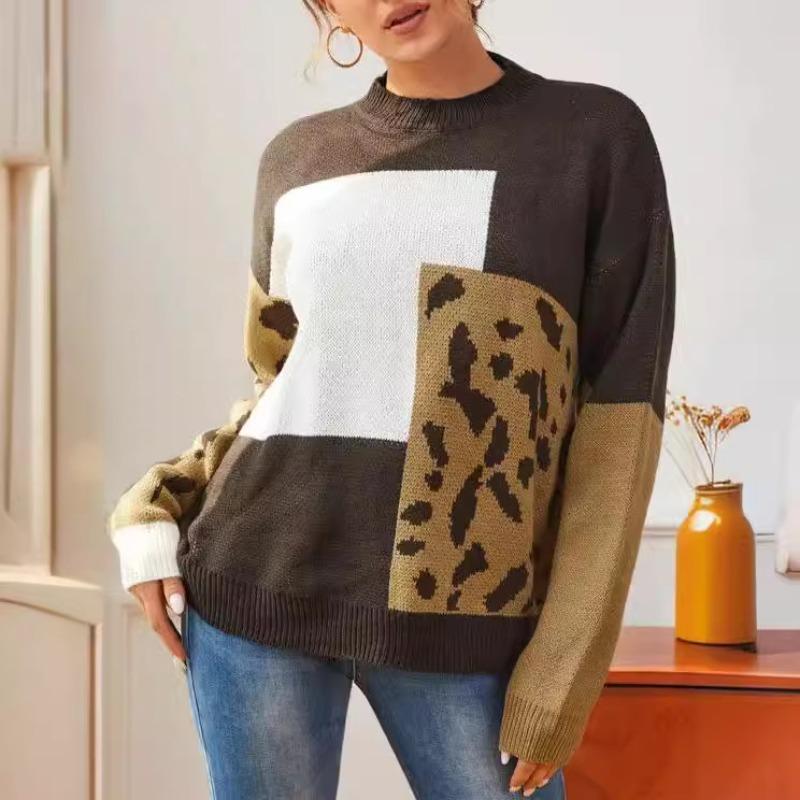 

Женский осенне-зимний свободный свитер с круглым вырезом, вязаный свитер one size белый