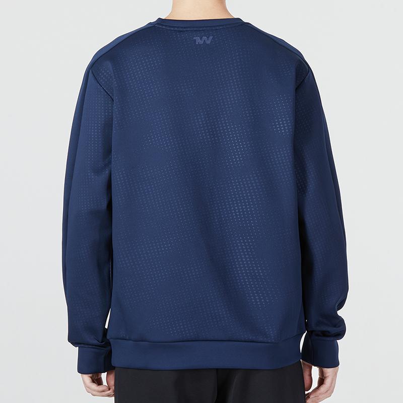 Under Armour Solid Color Crew Neck Long Sleeve T-Shirt And Long Pants Casual Sports Set Men Sets Blue 22600303-408+21500737-408