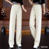 Women High Waist Wide Leg Pants Casual Straight Leg Trousers In Navy Blue