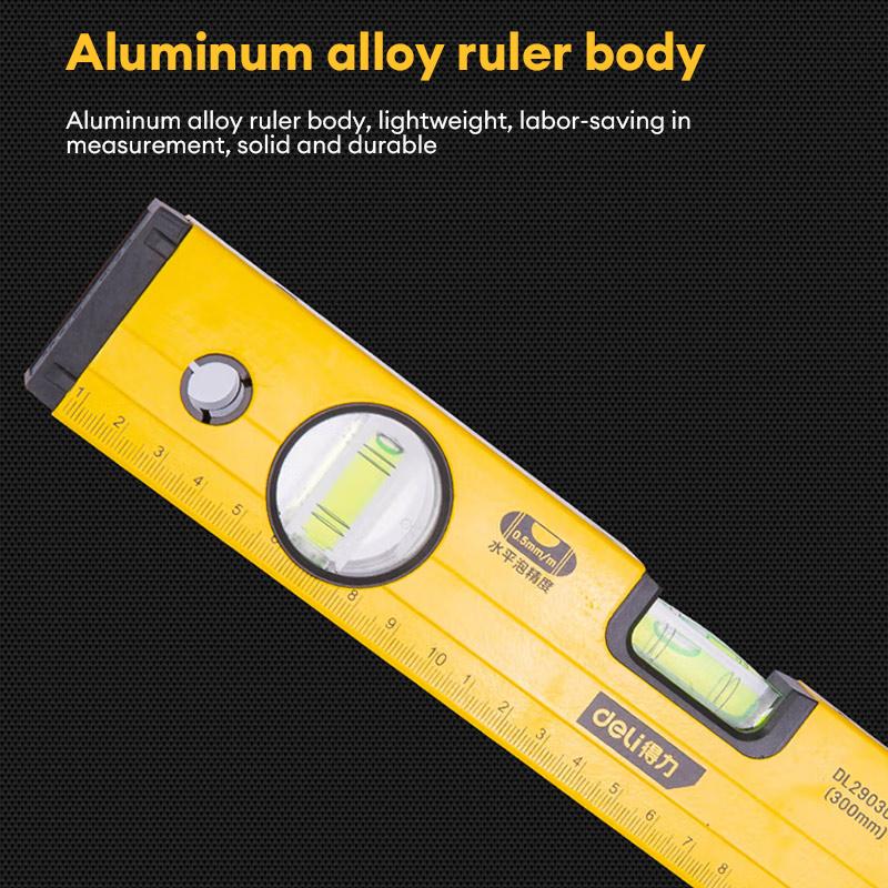 Nivel cu bulă magnetic torpedo, instrument cu 3 bule, aluminiu, rezistent la șocuri, nivel cu bulă de înaltă vizibilitate, durabil, nivelator de măsurare