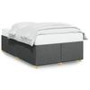 Bed Frame without Mattress Dark Grey 120 x 190 cm Fabric
