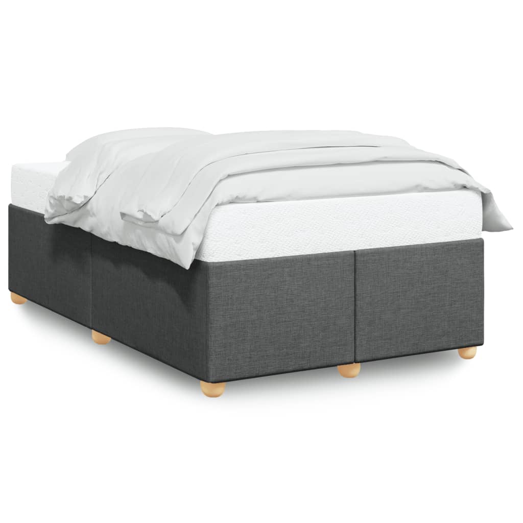 Bed Frame without Mattress Dark Grey 120 x 190 cm Fabric