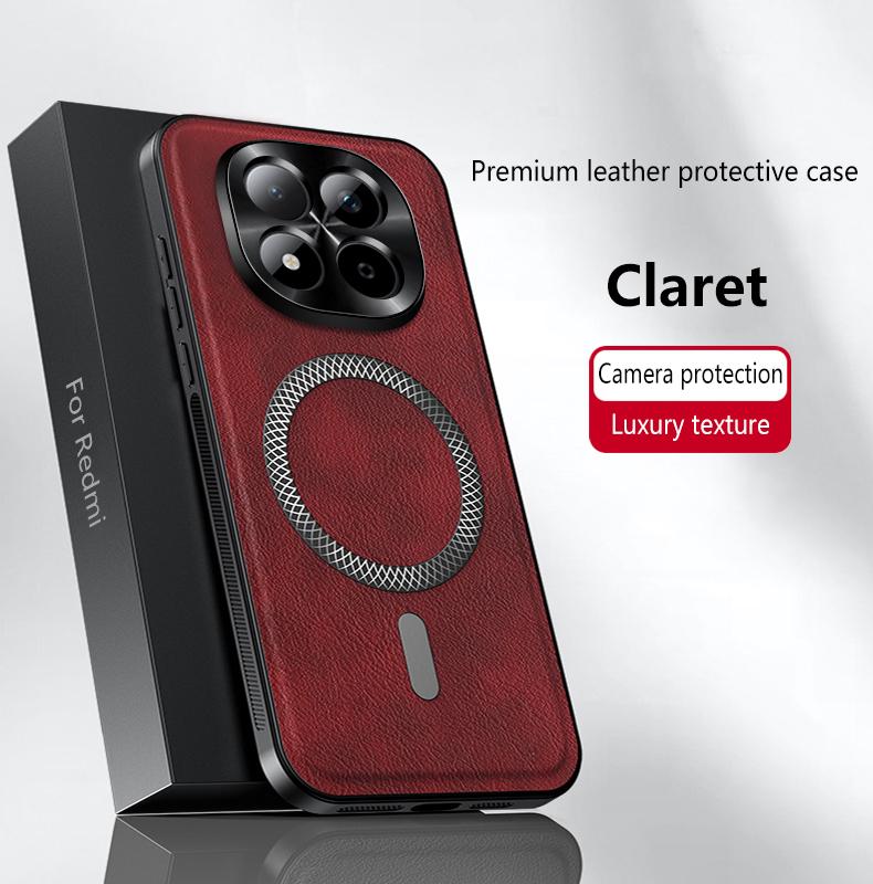 For Redmi Note 15 15 Pro 15 ProPlus Leather Full-cover Magnetic Waterproof Shockproof Fingerprint Phone Case