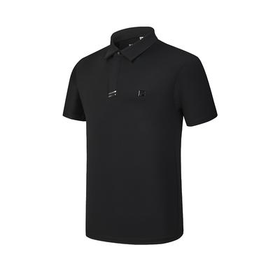 Golf Small Logo Business Casual Sports Polo Shirt Men Tops Deep-Black A11M435138FBK