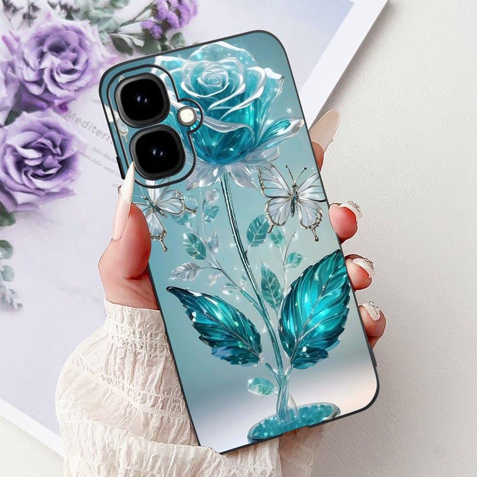 For Infinix Smart 10 2025 Elegant Floral Butterfly Phone Case For Infinix Smart10 Soft Silicone TPU Cases
