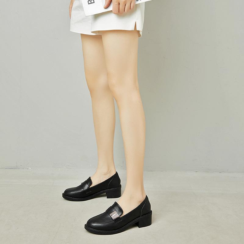 

Туфли женские демисезонные с круглым носком из мягкой кожи, не вызывающие усталость ног, на мягкой подошве, профессиональная посадка, туфли-юбка с круглым носком из маленькой кожи 40