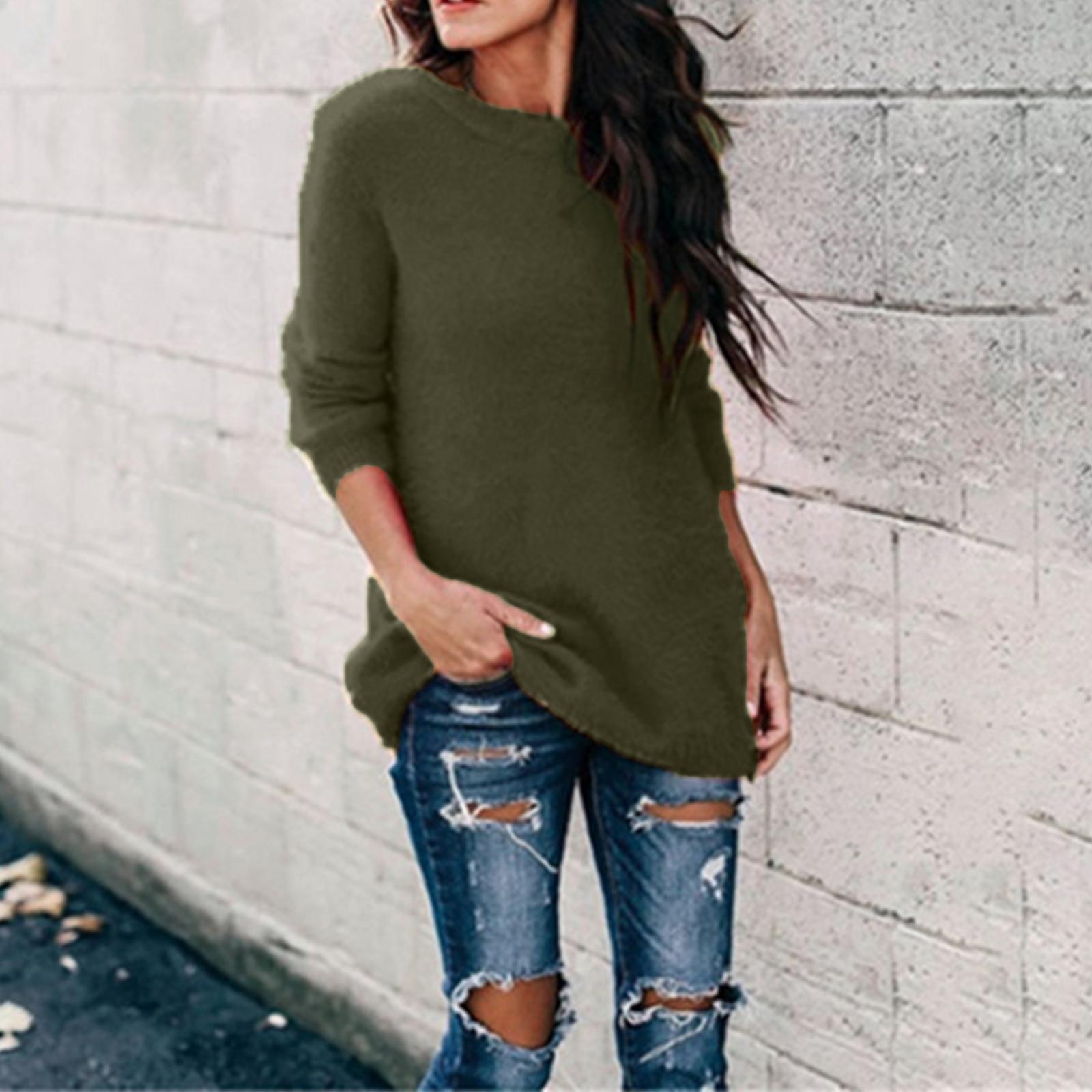 Women s -color Fashionable Long-sleeved Top L