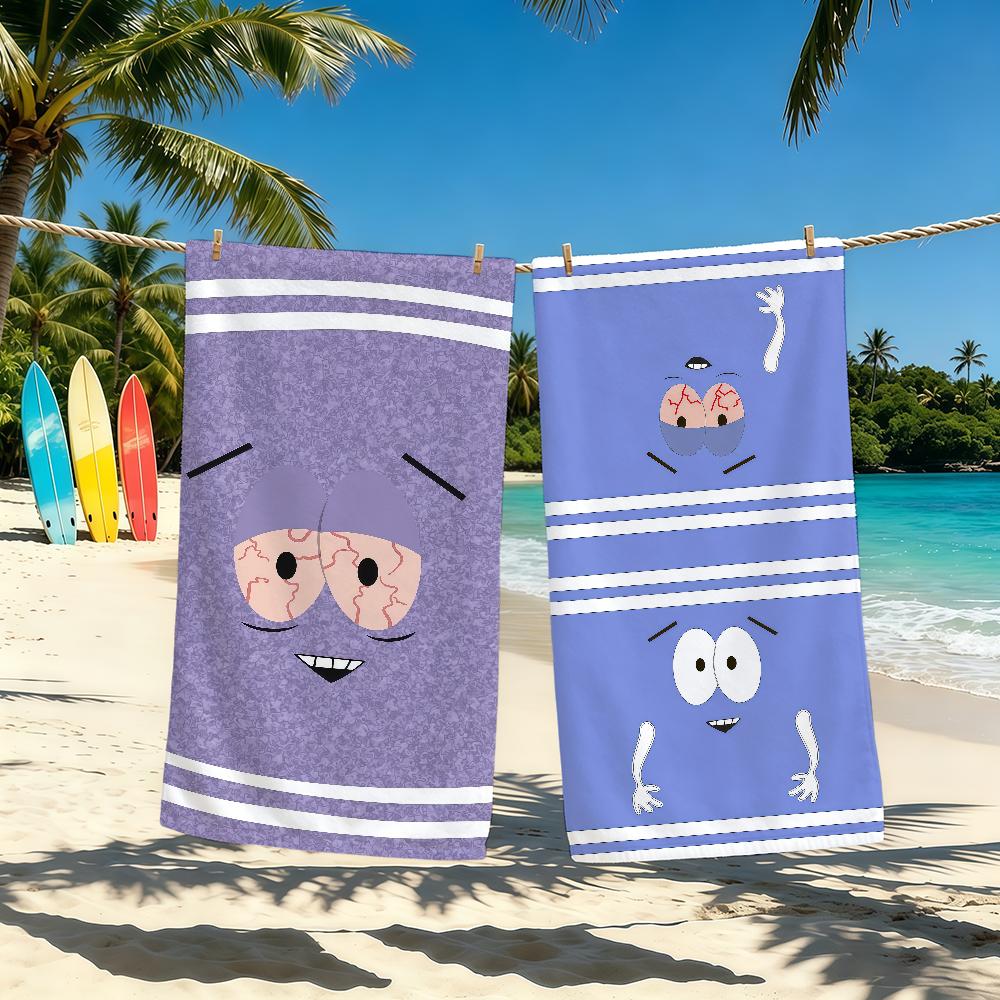 T-Towelie Cartoon Animation Towel For Outdoor Camping Beach Towel Super Absorbent Quick-Drying Summer Towel