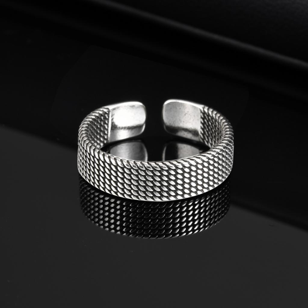 Vintage Men's Ring,Simple Open Ring Lines Index Finger Ring,Free Ring Jewelry Gifts