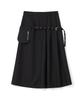 Milo Woman Belt Pocket Midi Skirt [Black]