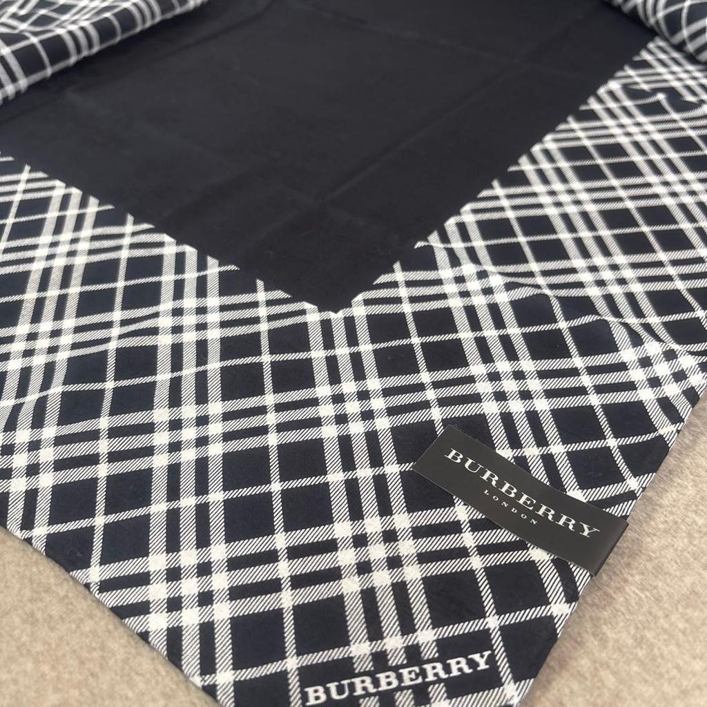 Used BURBERRY Burberry Scarf Large Handkerchief Cotton 100% Brand New Unused