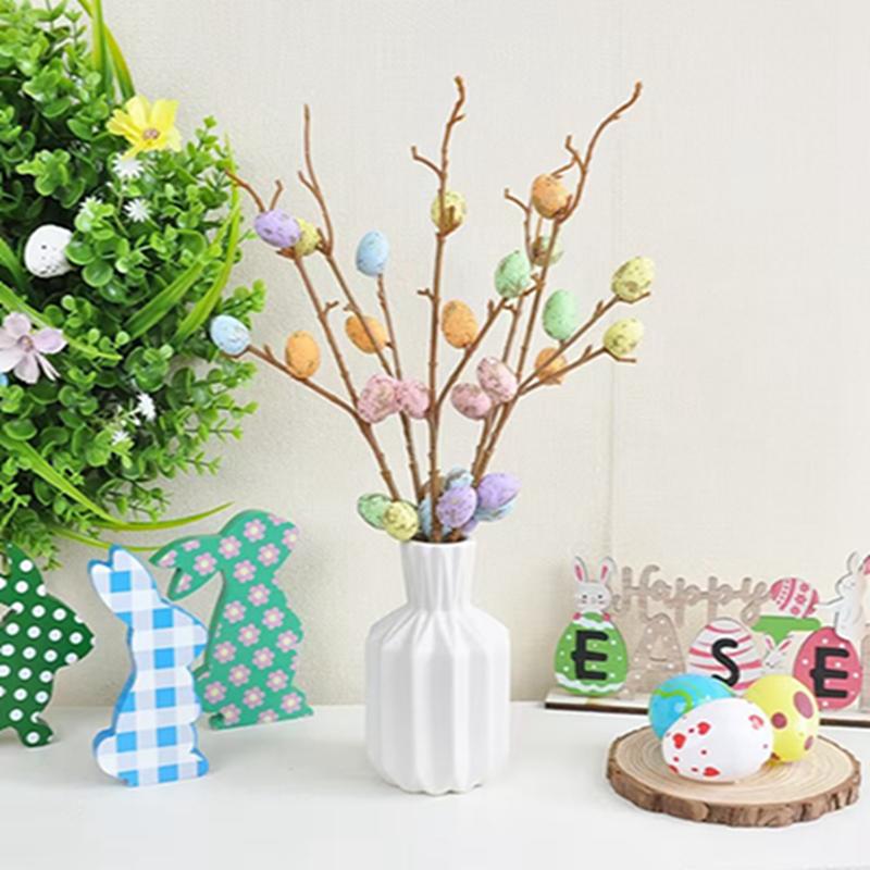 1/3/5Pcs Artificial Easter Egg Branches 35CM Fake Bouquets for Home Decor Garden Easter Decoration Party Supplies Vase Ornament
