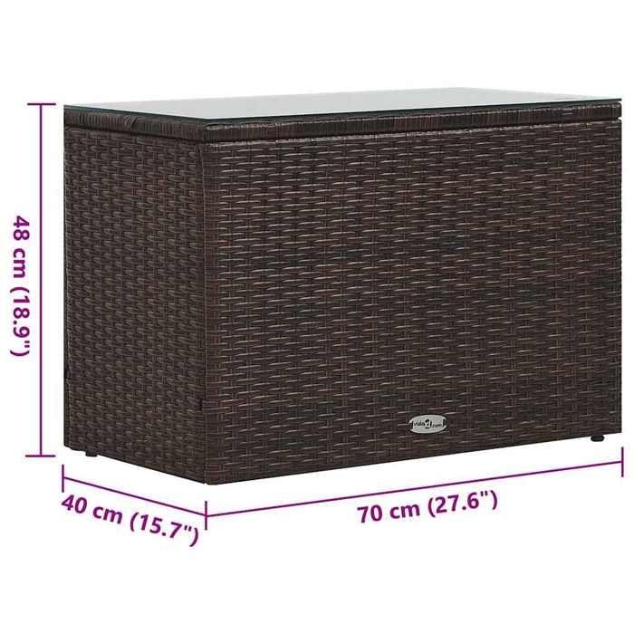 Salon de jardin modulable 5 pièces - Marron - 70 x 40 x 48 cm