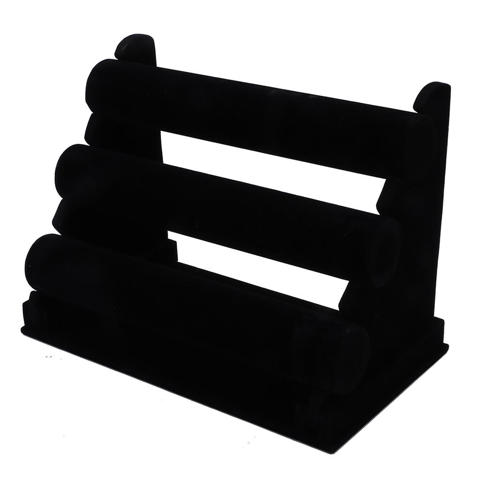 3 Tier Watch Bracelet Bangle Display Stand Holder Jewelry Storage Organizer (Velet)