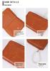 Women's Korean Style Short Wallet with Pearl Chain, Stone Texture, Card Slots, and Money Clip