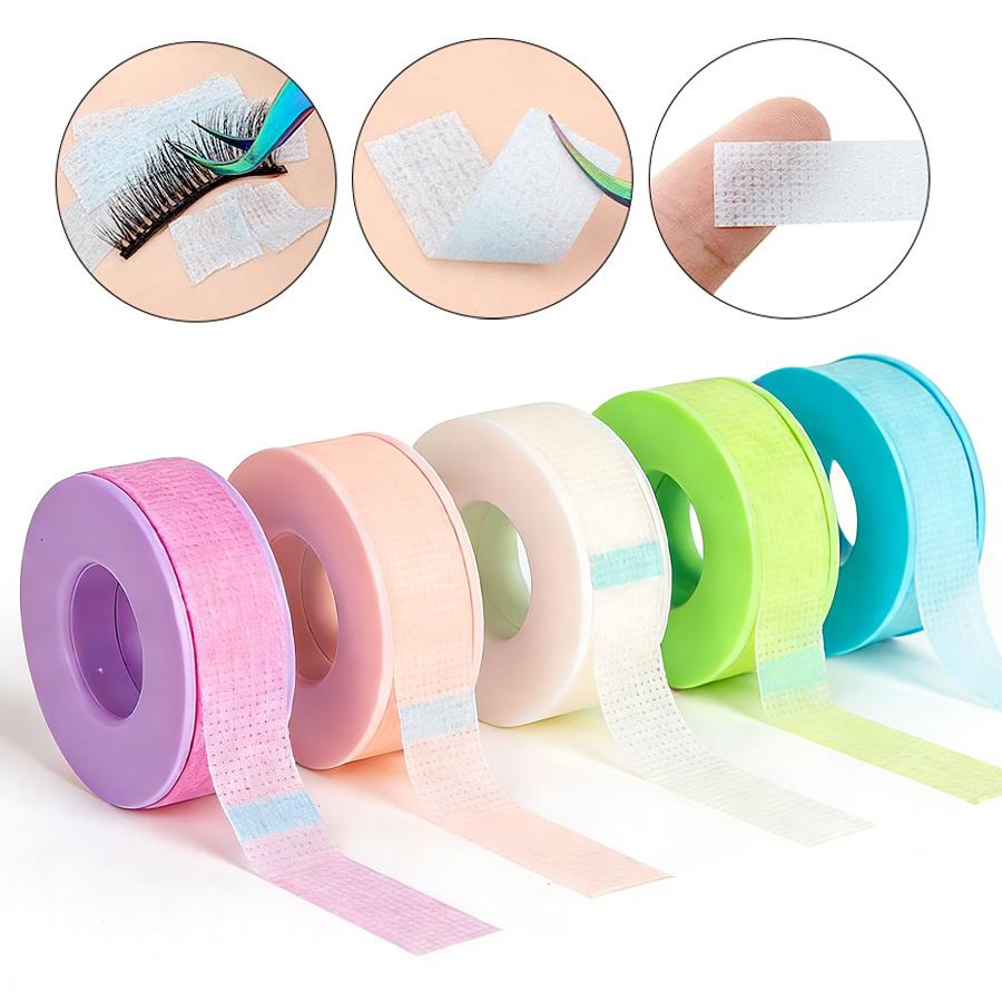 1/5Pcs Colorful Eyelash Extension Tape, Breathable Non-Woven Lash Tape for for Eye Makeup & Lash Grafting