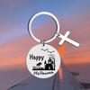 Edelstahl Schlüsselanhänger Geist Halloween Geschenk Europäischer und Amerikanischer Schriftzug Schlüsselanhänger Rucksackanhänger