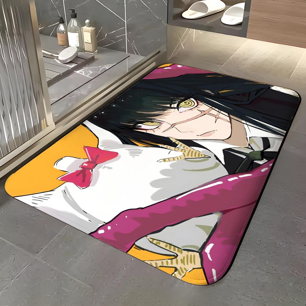 Manga D-Dandadan Fußmatte Weiche Flanell Eingangstür-Matte Rutschfest Saugfähig Badezimmer Schlafzimmer Bodenläufer