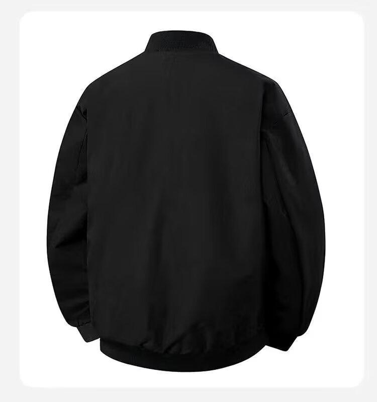 Men's American Style Cleanfit Quilted Harrington Bomber Jacket - Stand Collar, Autumn/Winter.