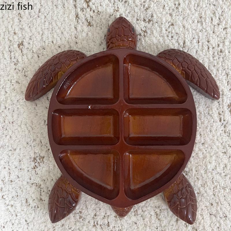 

Octopus Turtle Snack Plate Wooden Pallets Dried Fruit Platter Fruit Plates Dim Sum Dish Pastry Plates Dessert Bowl Sushi Plates