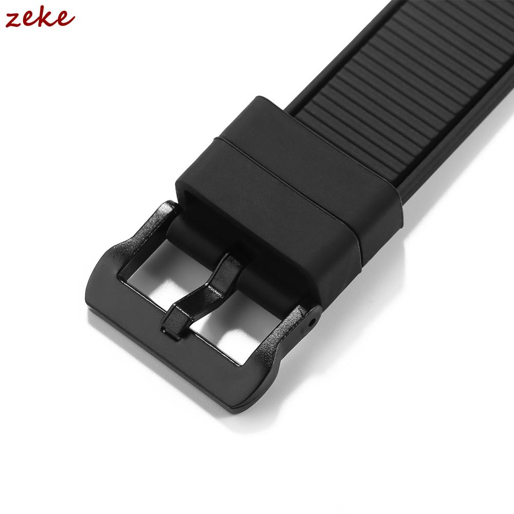 Silikonowy Pasek do Zegarka Zamiennik dla Casio F91-W Miękki Wodoodporny Sportowy Pasek 18mm Męski Damski Czarny Bransoleta na Nadgarstek