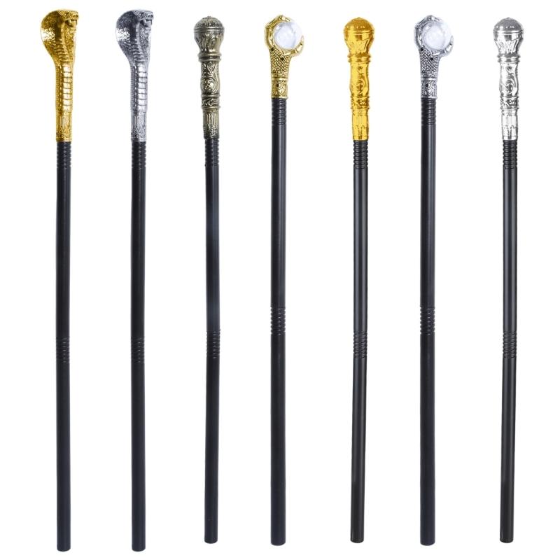 King Cobras Pimp Cane Egyptian Style Staff Scepter for Emperors Halloween Cosplay Costume Accessory Props King Scepter