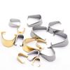 50/100x Stainless Steel Pinch Clip Clasp Bails For Jewelry Making Claw Clasps Melon Seed Buckle Connector Pendant Handmade Craft