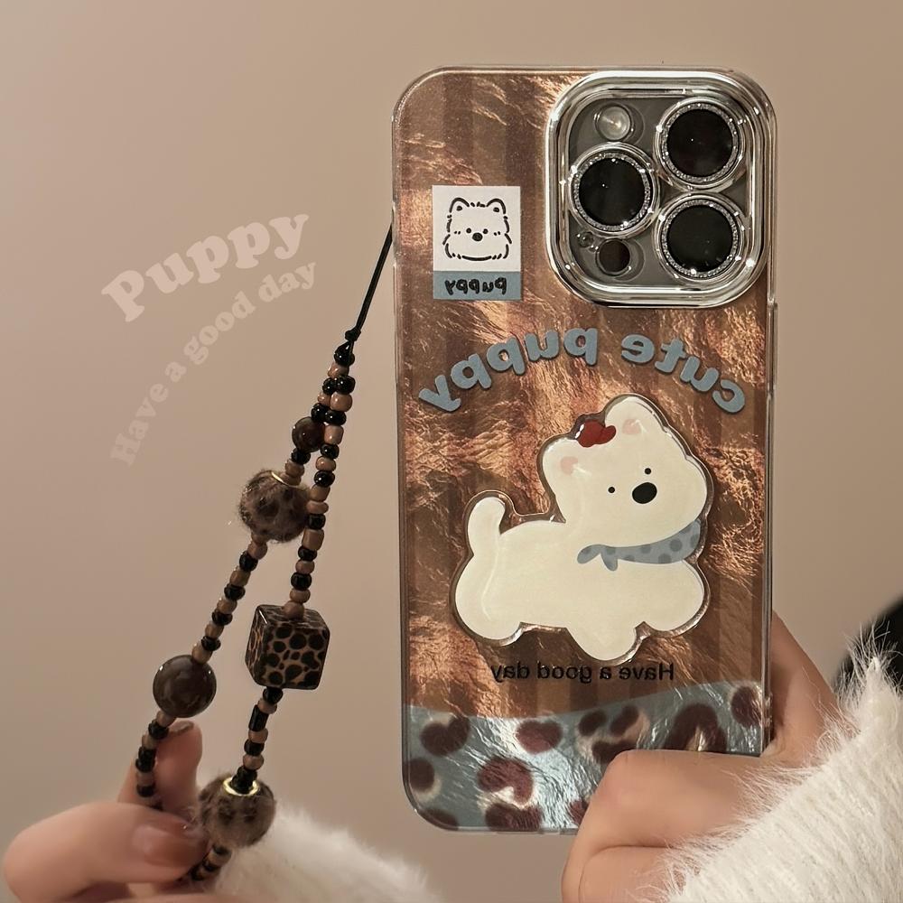 Compatible with IPhone 16, Apple 17 Pro Max, Patchwork West Highlands 13 Leopard Print Lanyard 14 Retro Glitter
